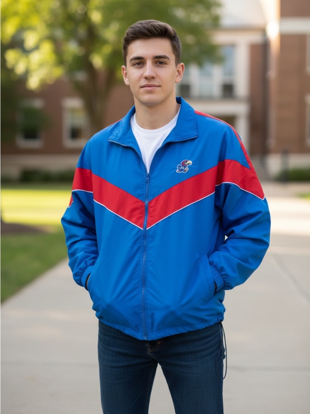 STARTER Kansas Jayhawks Windbreaker Track Jacket